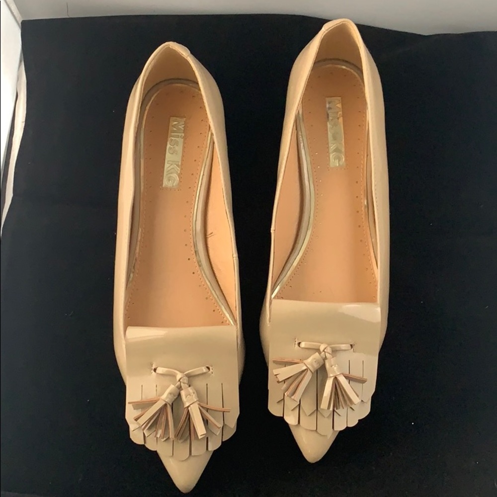 Miss KG tan patent flats